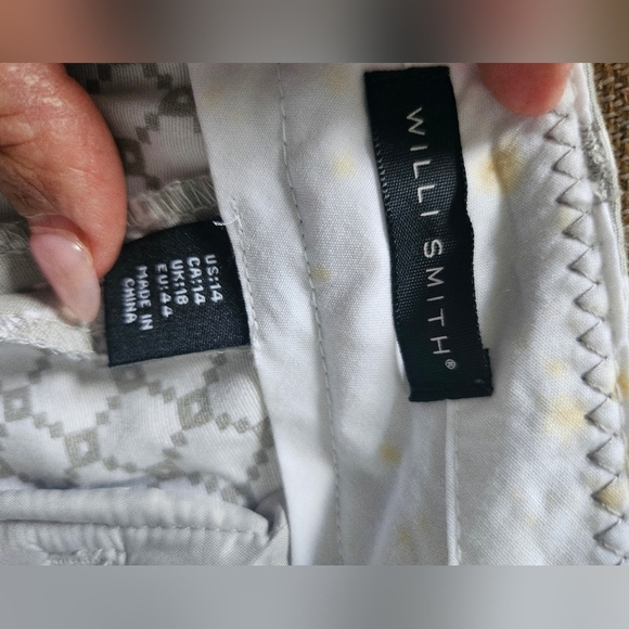 NWT Willi Smith Women's Gray White Straight Legs Workpants size 14. - Picture 10 of 10